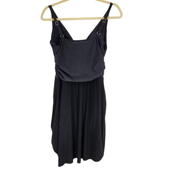 MagicSuit Celine Black One Piece Sarong Tummy Control Swim Suit Swim Dress SZ 12 - Picture 2 of 7